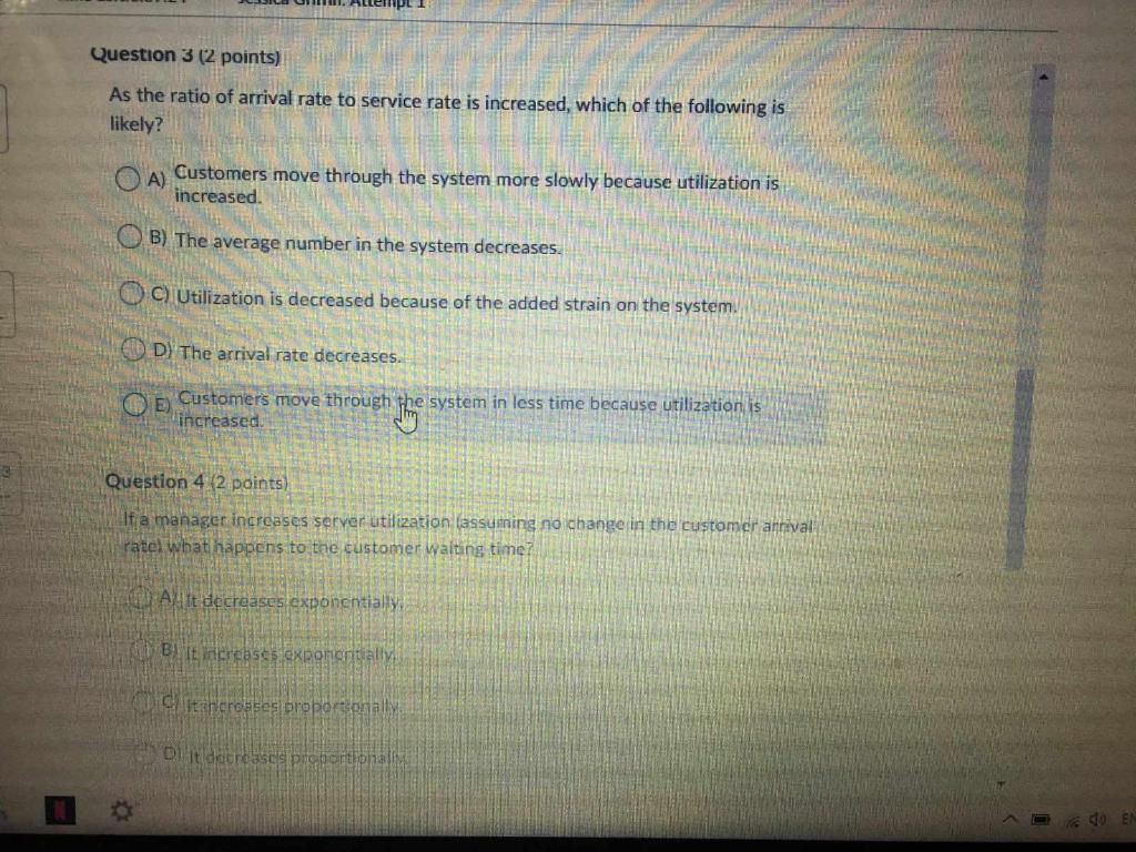 3 and 4 Question 3 (2 points) As the ratio of