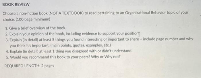 Answer these questions over a book you have read