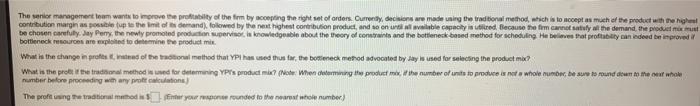 Question York Perry Industries (YP) manufactures