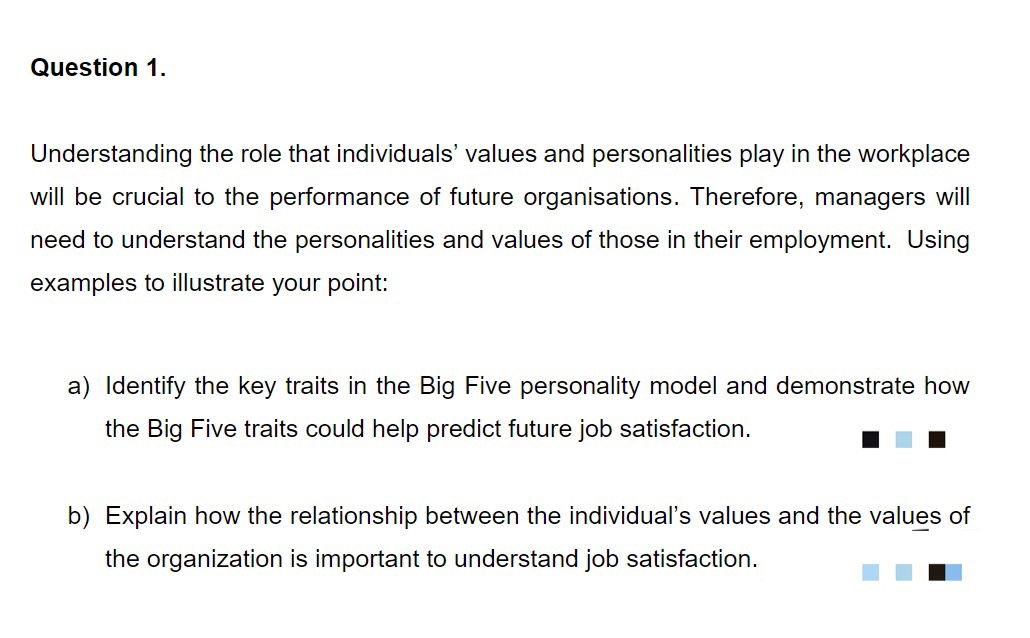 Question 1. Understanding the role that