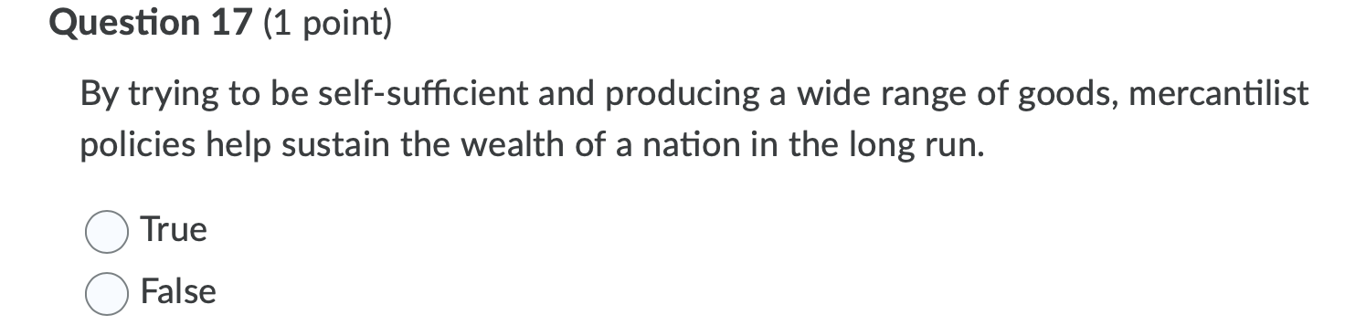 Question 17 (1 point) By trying to be