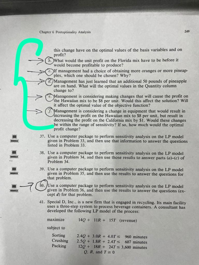 Answer only letter E from exercise #36. Letter E