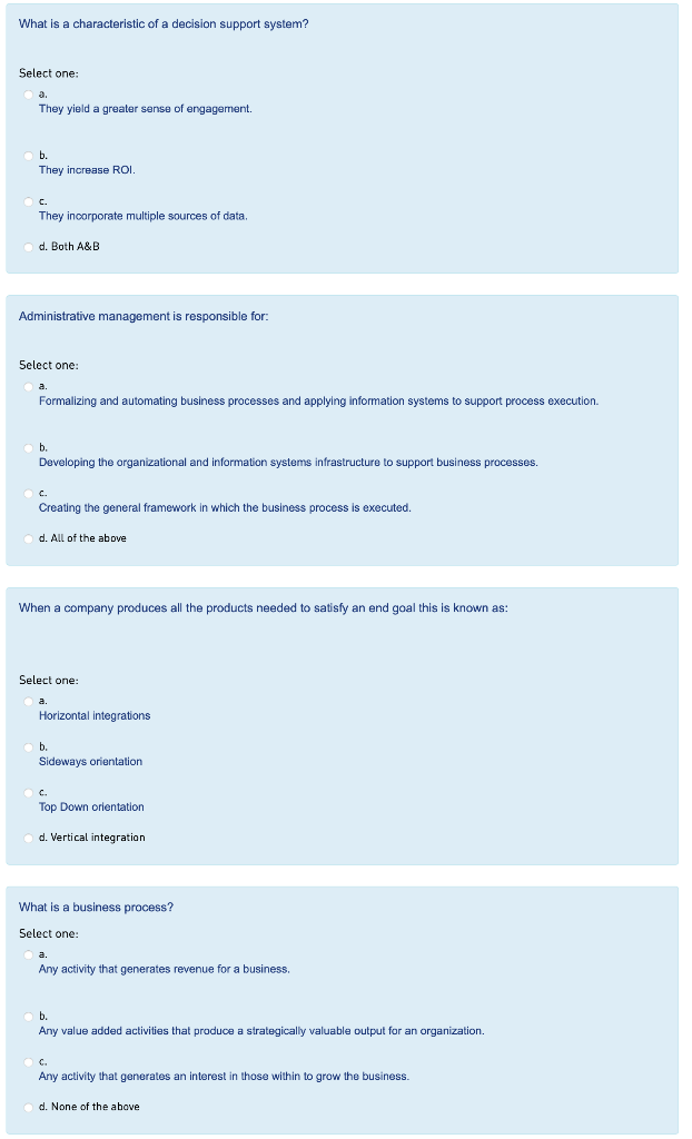 What is a characteristic of a decision support
