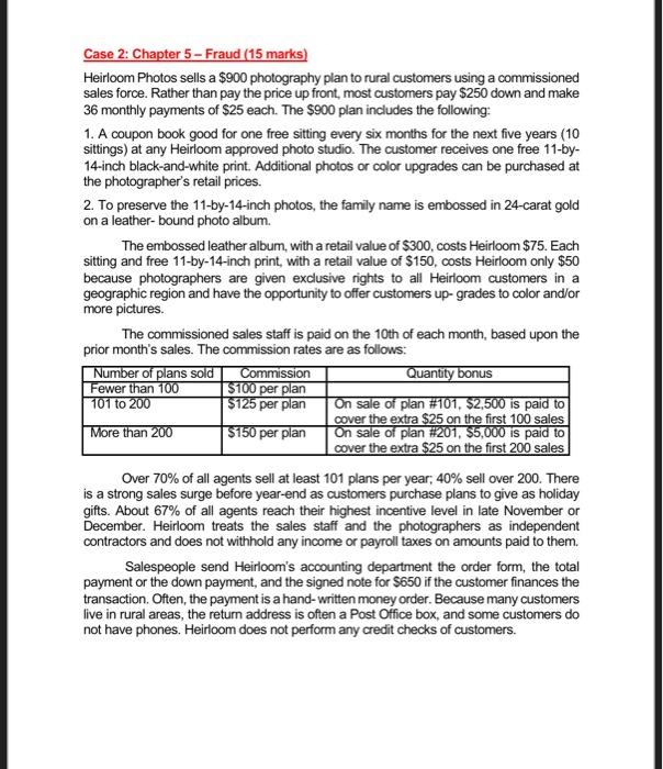 write an ( introduction). Case 2: Chapter 5 -