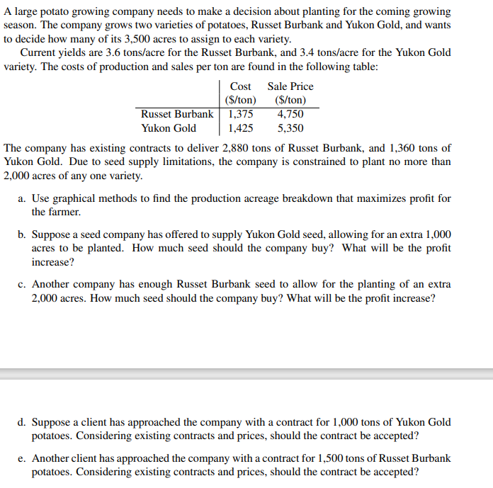 PLEASE ANSWER WITH THESE NUMBERS A large potato