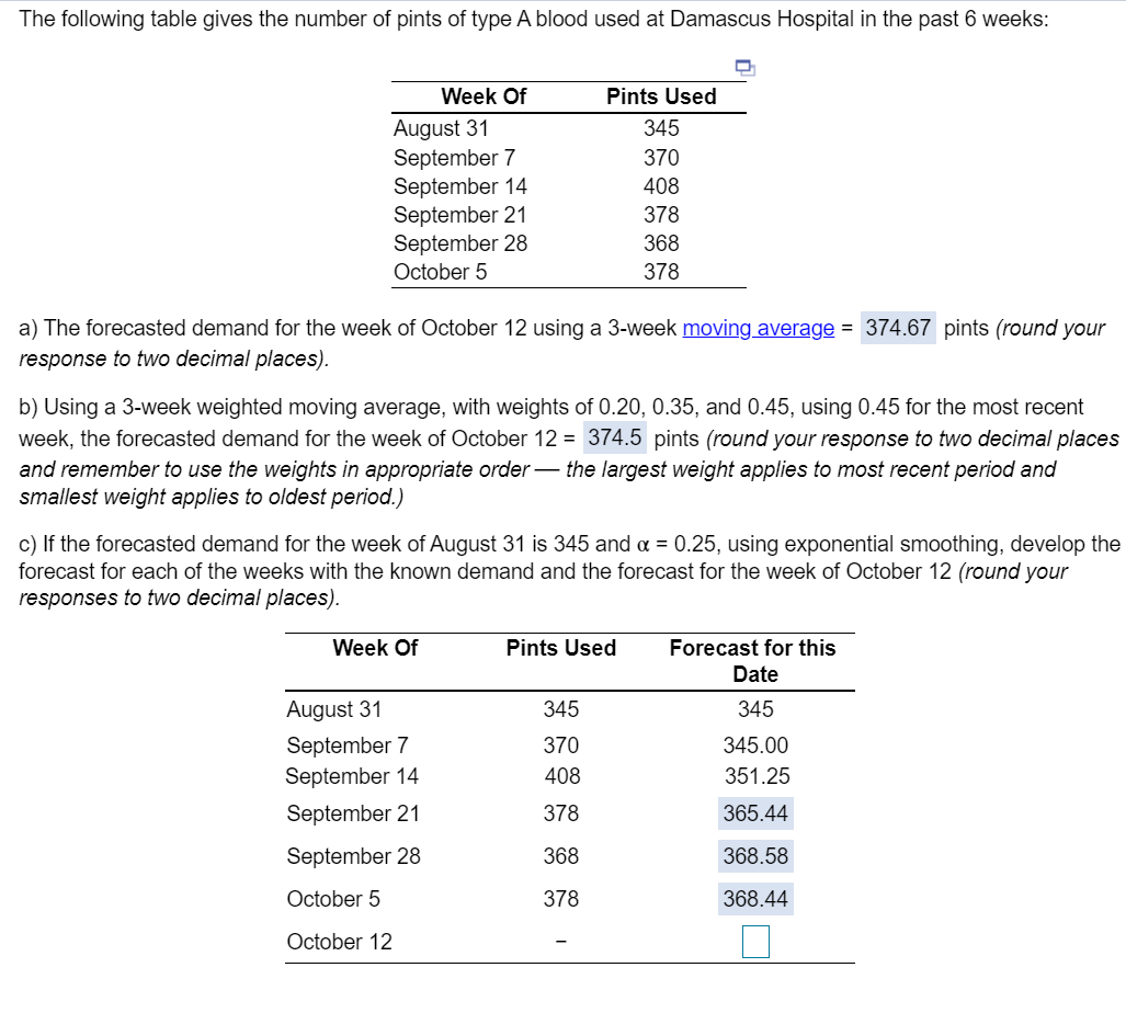 please answer the following date October 12 The