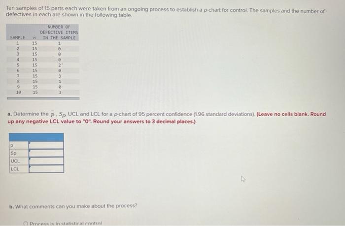 please answer part a and then part b thanks Ten