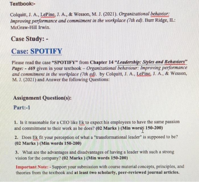 please answer all the 3 question with a unique