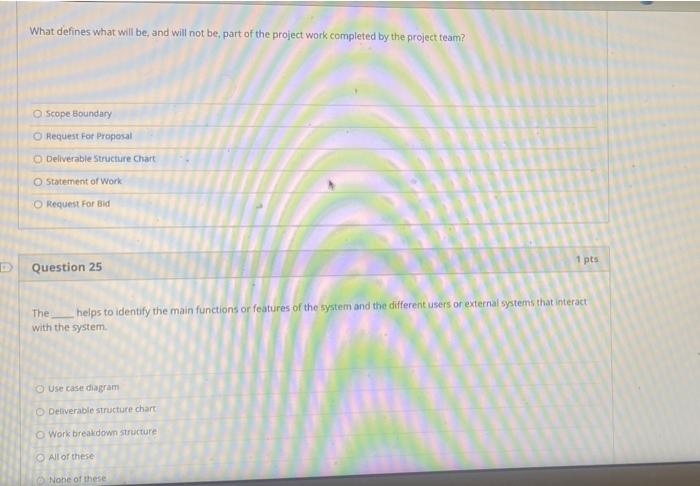 What defines what will be, and will not be part