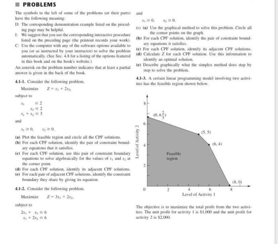 Using Simplex method Question 4.1.2 By hand
