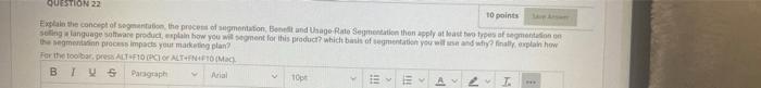 QUESTION 22 10 points Explain the concept of