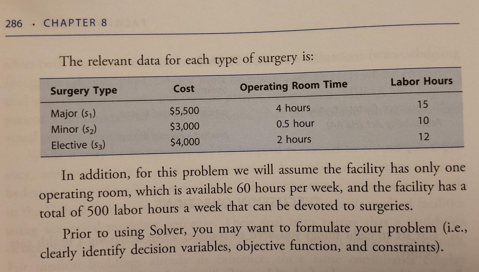 8. Use Solver to find the optimal solution to the