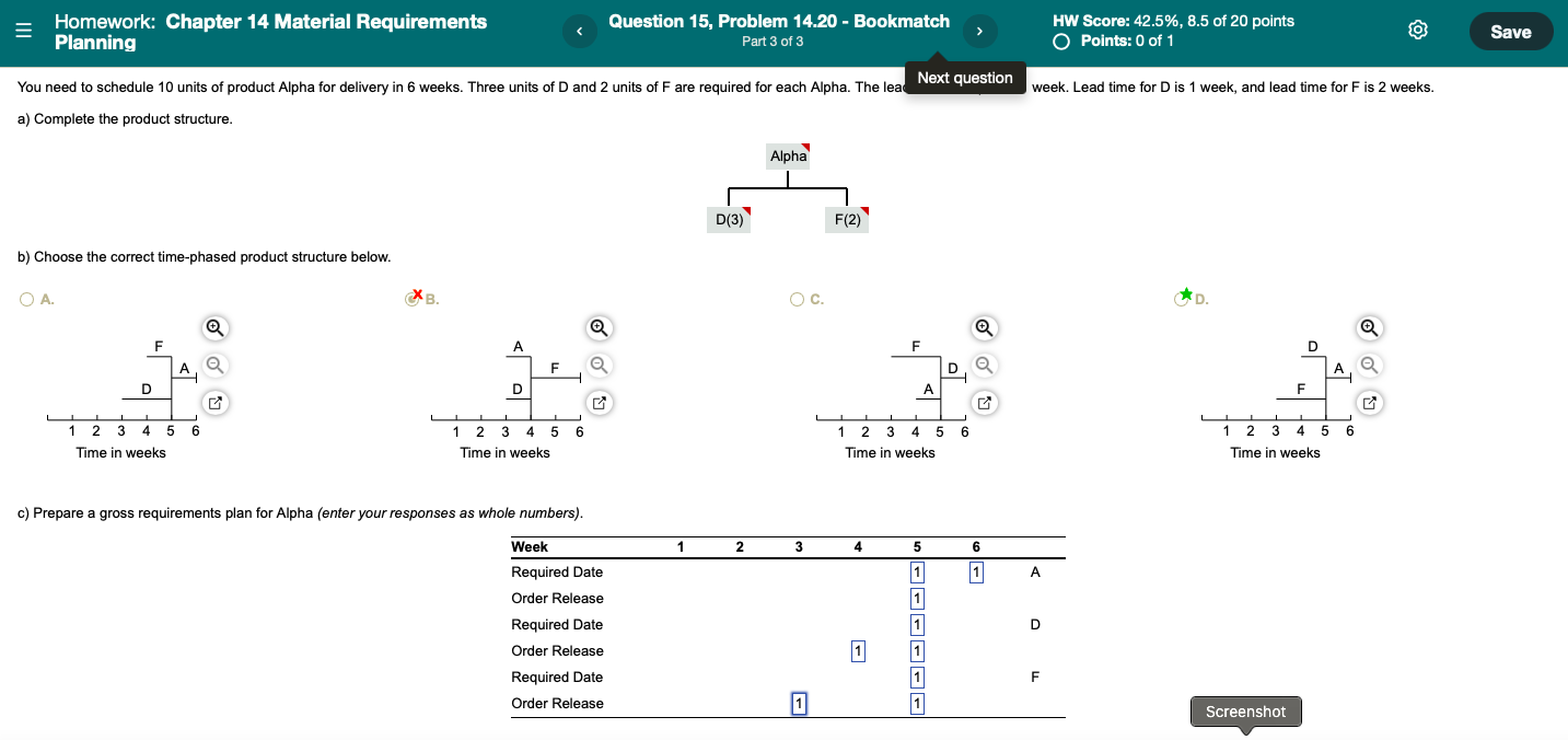 Homework: Chapter 14 Material Requirements