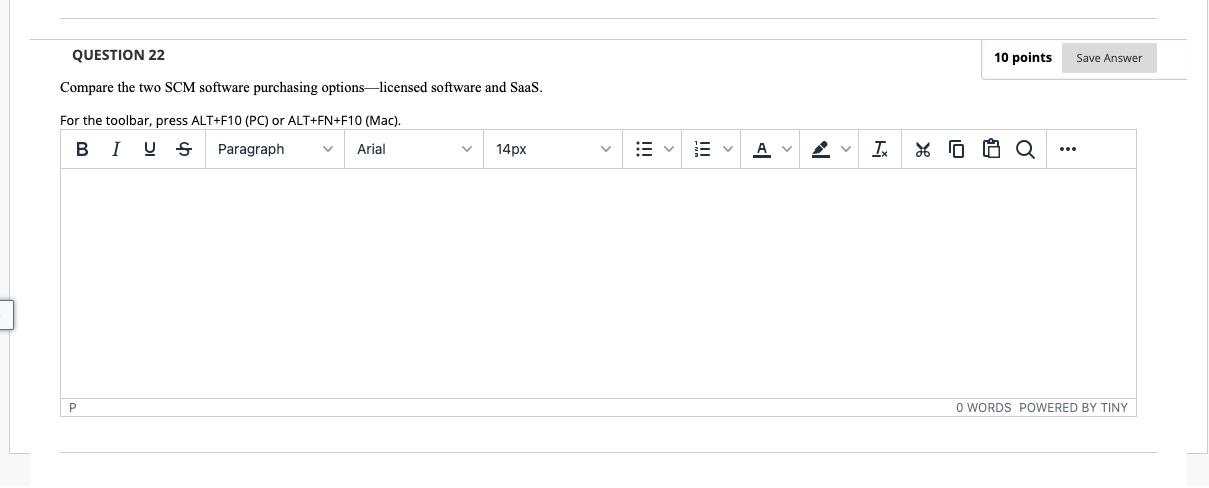 QUESTION 22 10 points Save Answer Compare the two
