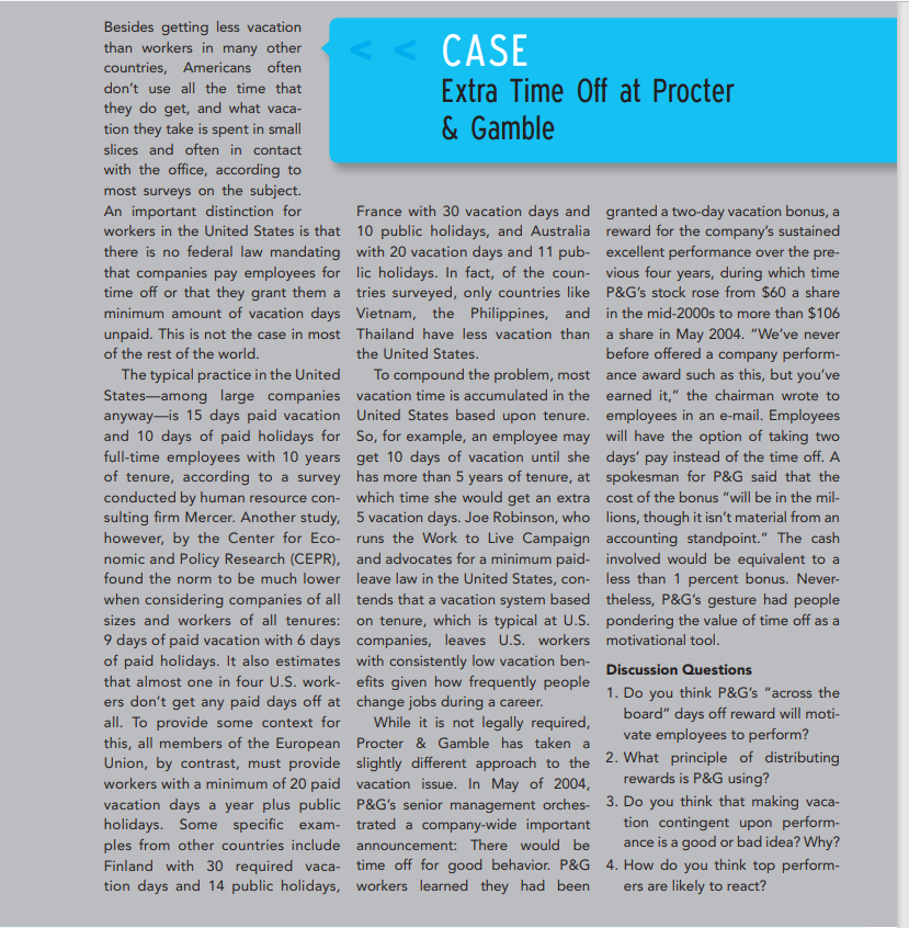 Read the case study to answer 4 discussion