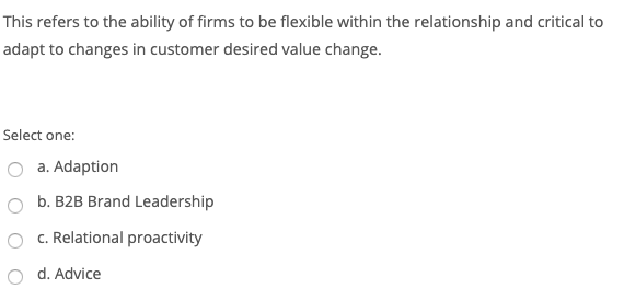 This refers to the ability of firms to be