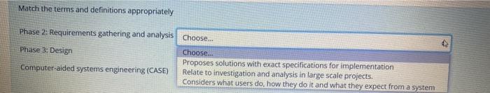 Match the terms and definitions appropriately
