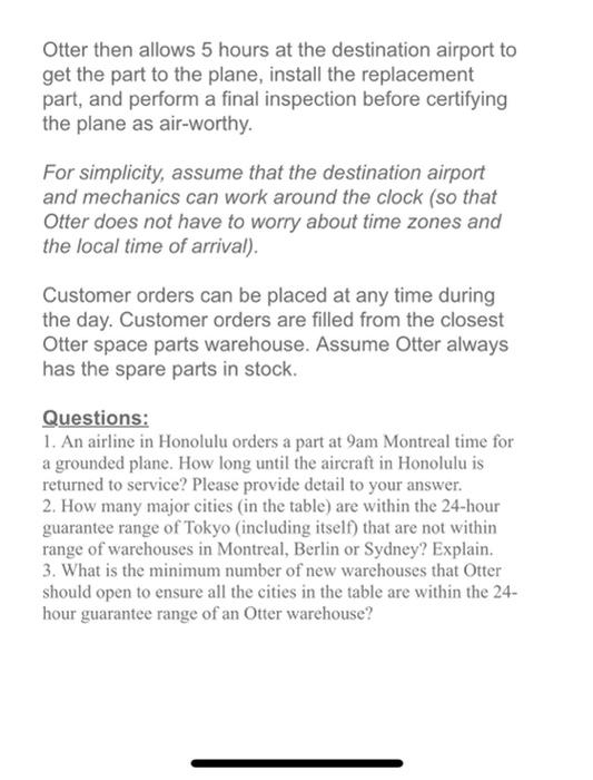 CASE STUDY-Warehouse The following case about