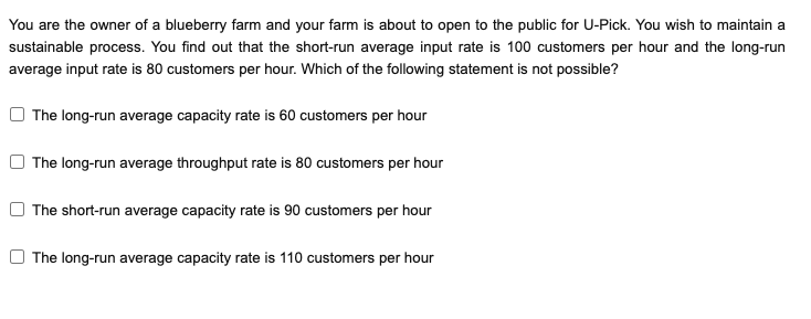 You are the owner of a blueberry farm and your