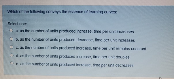 Which of the following conveys the essence of