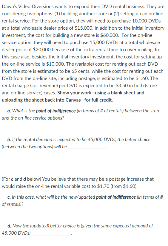 Dawn's Video Diversions wants to expand their DVD