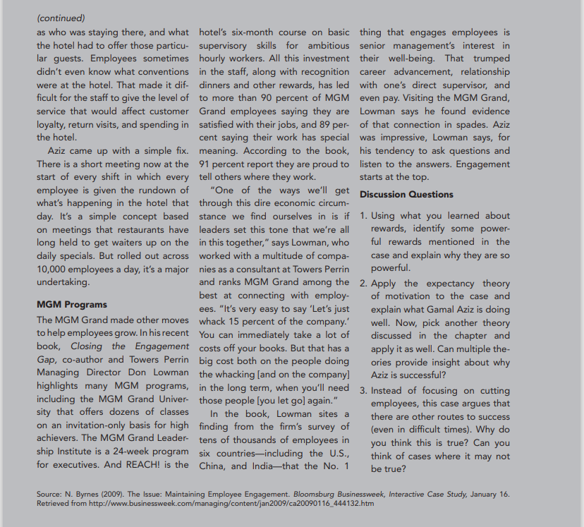 Read the case study and answer 3 discussion