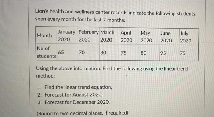 Lion's health and wellness center records