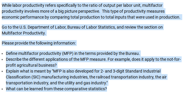 While labor productivity refers specifically to