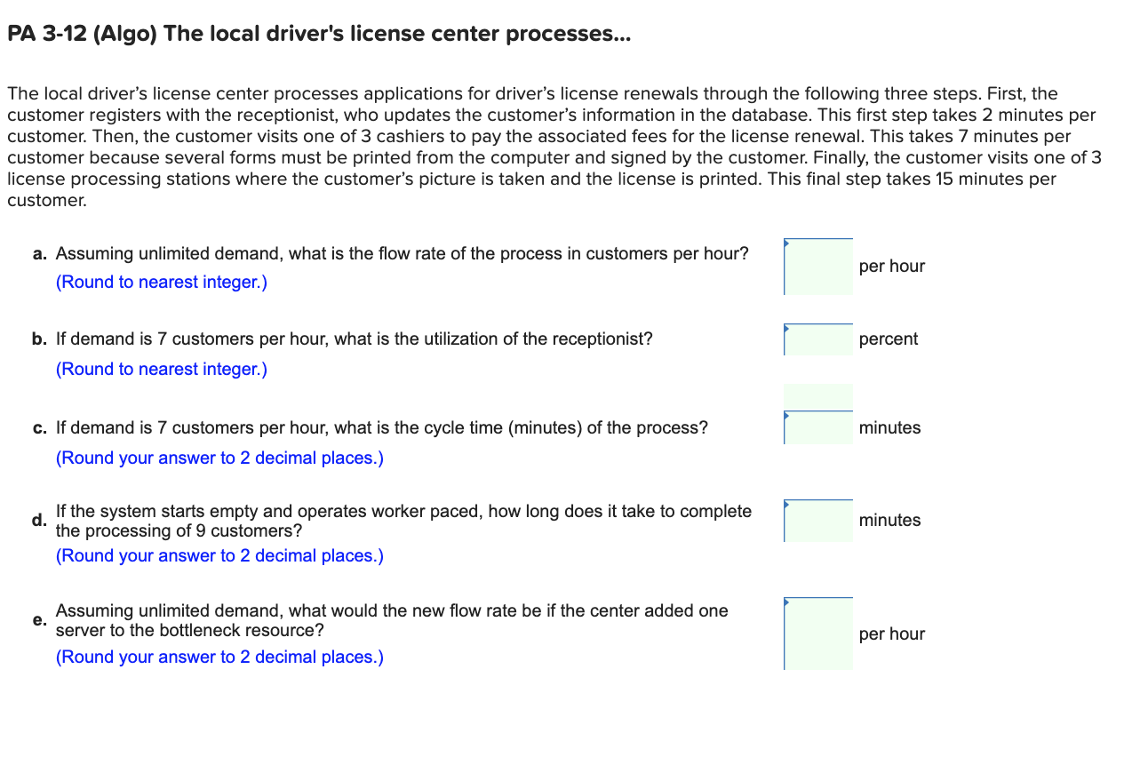 PA 3-12 (Algo) The local driver's license center