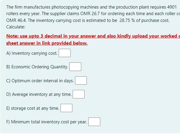 The firm manufactures photocopying machines and