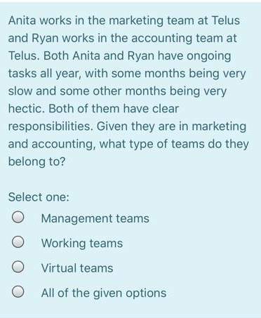 Anita works in the marketing team at Telus and