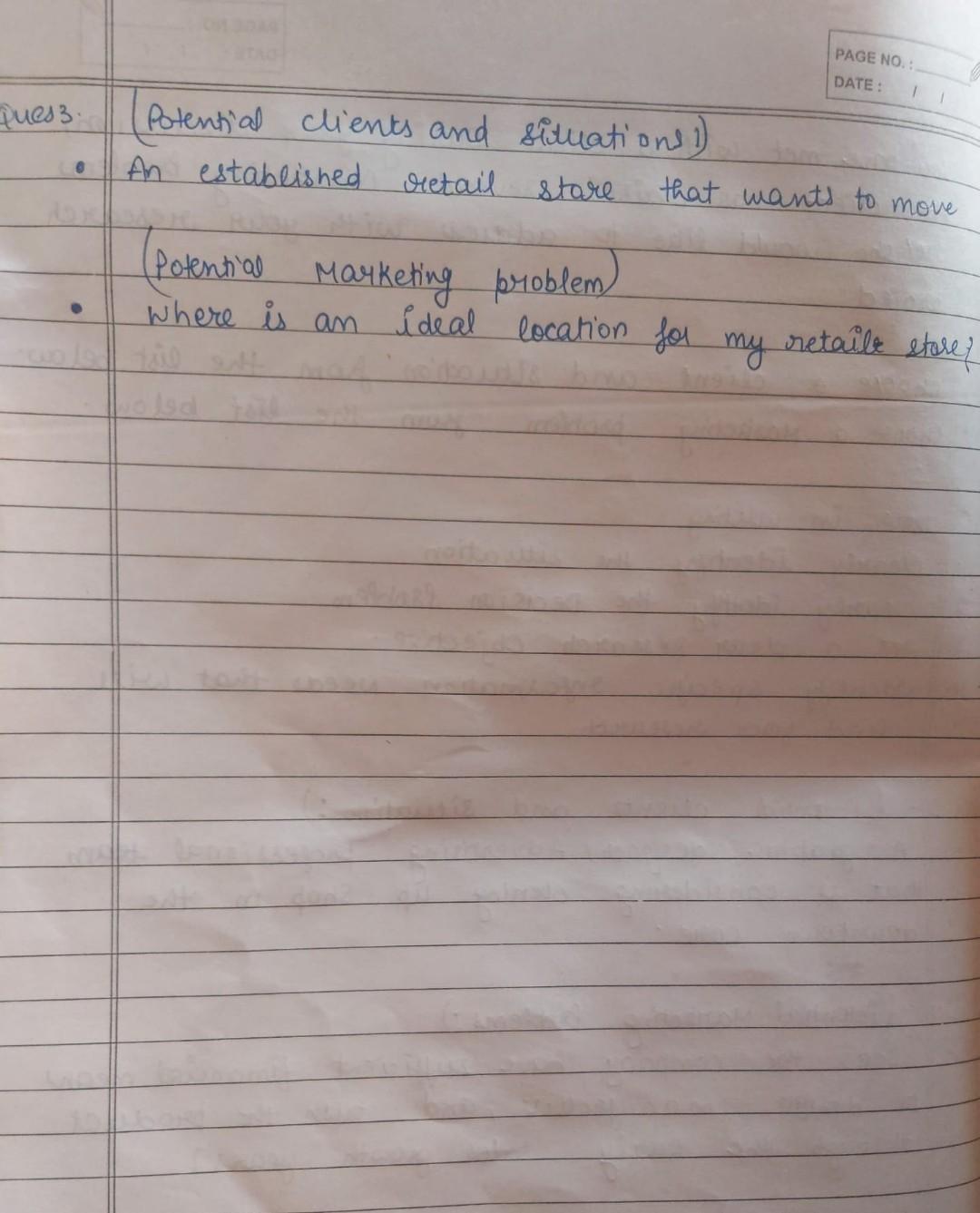 PAGE NO. DATE: 1 1 you have met with a client.