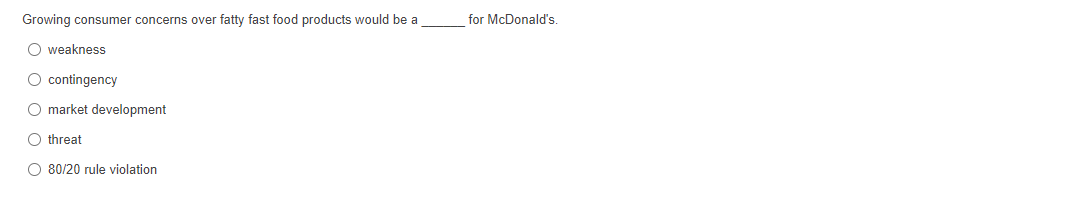 Growing consumer concerns over fatty fast food