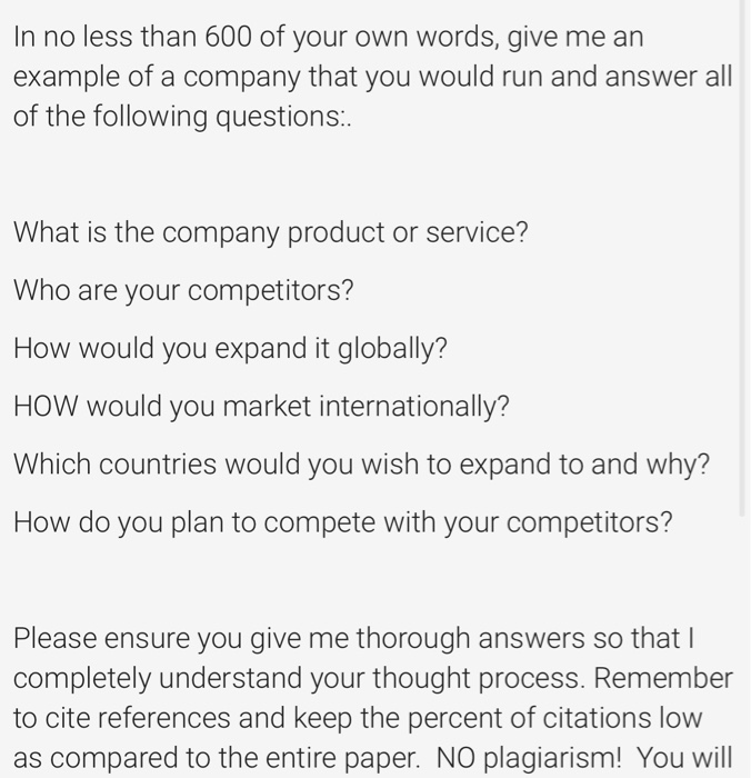 In no less than 600 of your own words, give me an