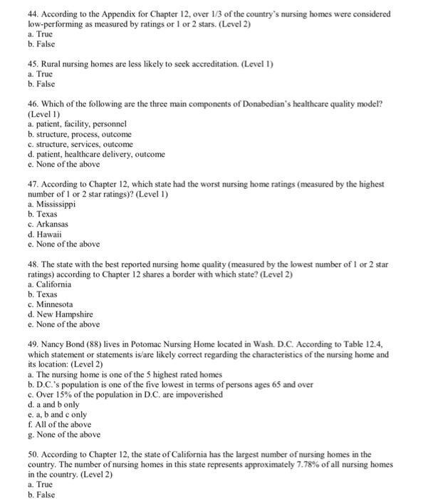 44. According to the Appendix for Chapter 12,