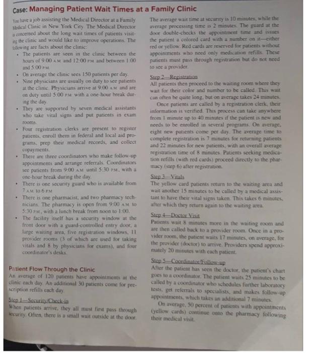 3. Calculate the average wait and time in service