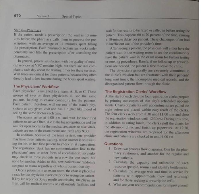 3. Calculate the average wait and time in service