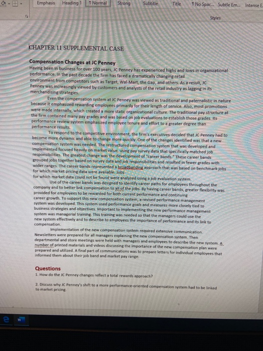 - Emphasis Heading 1 Normal Strong Subtitle Title