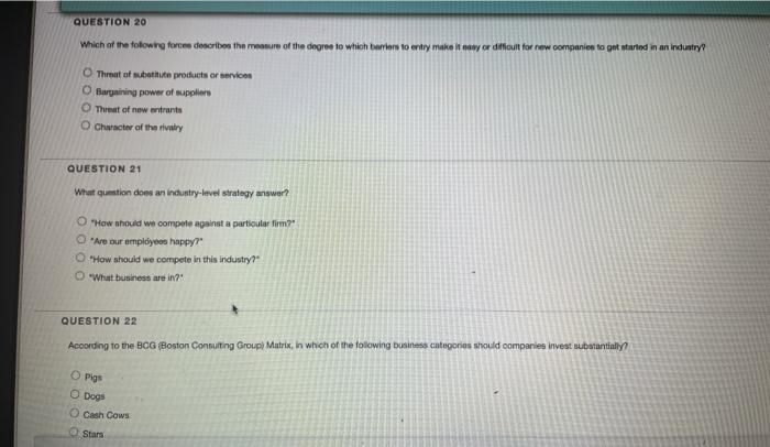 QUESTION 20 Which of the following force doncribe