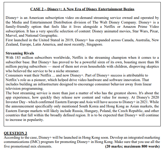 CASE 2 - Disneyt: A New Era of Disney