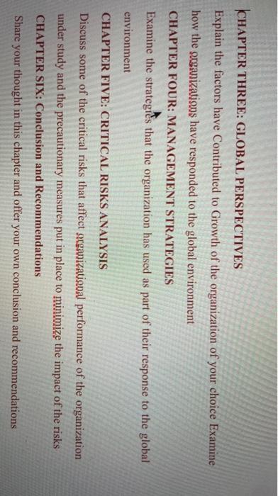 IKEA is the organisation CHAPTER THREE: GLOBAL