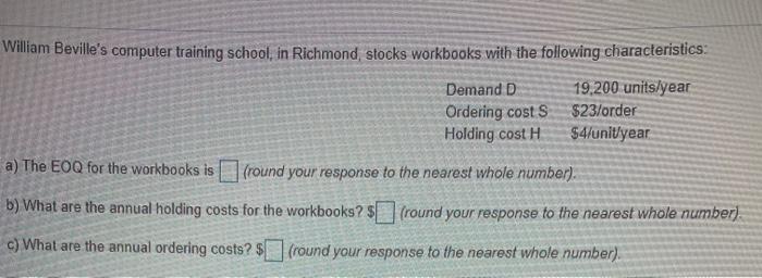 William Beville's computer training school in