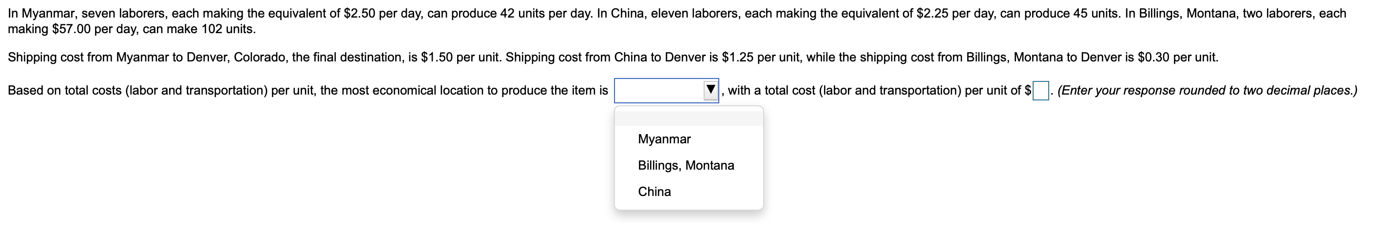 In Myanmar, seven laborers, each making the