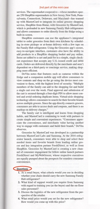 Please read and respond to the Mini Case found in