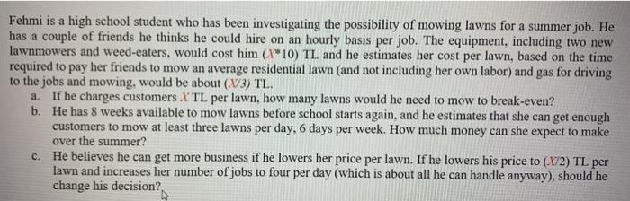 You can choose the X's value randomly but please