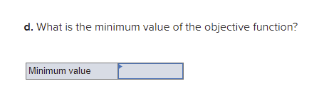 Find the optimal solution for the following
