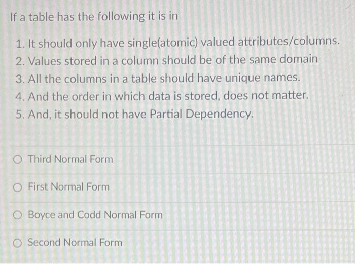 please solve all correctly If a table has the