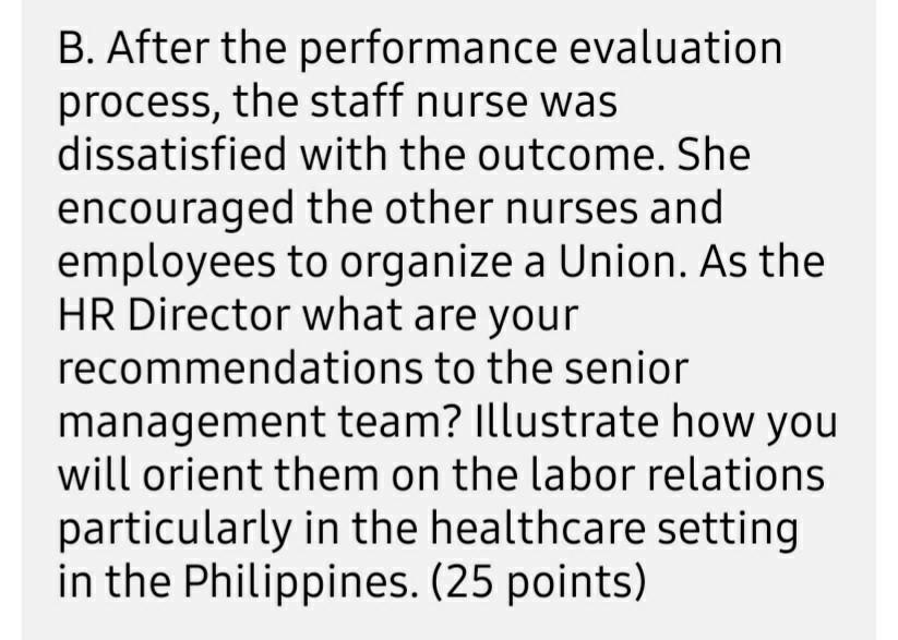 B. After the performance evaluation process, the
