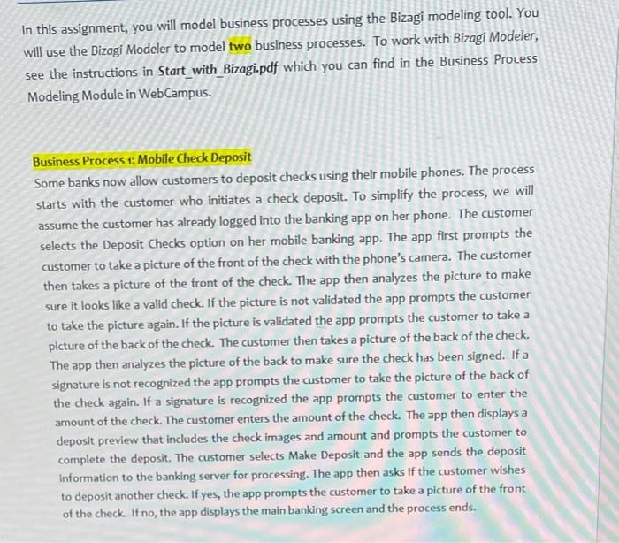 In this assignment, you will model business