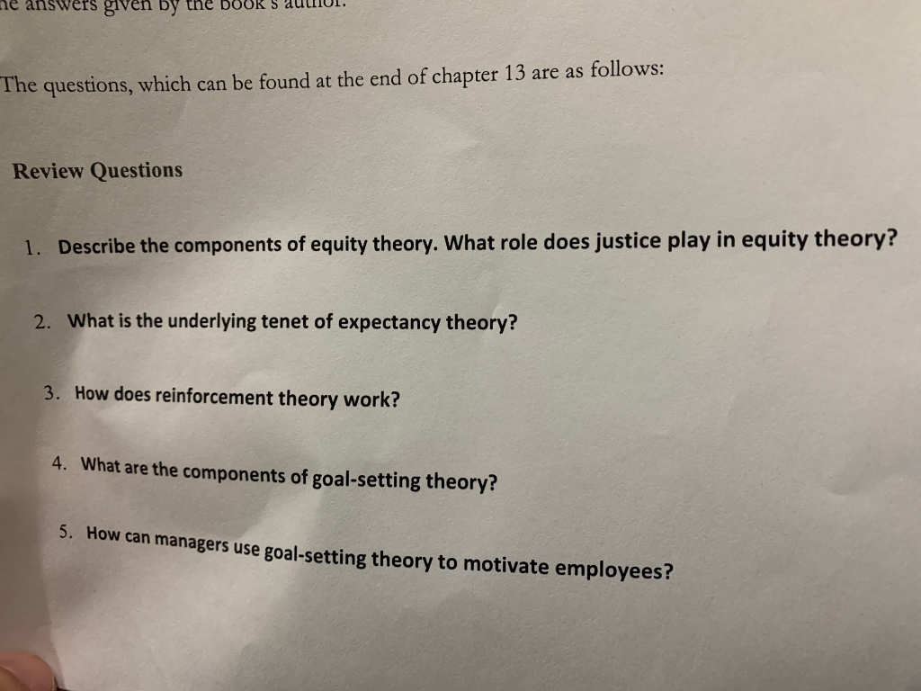 PLEASE ANSWER IN COMPLETE SENTENCES he answers